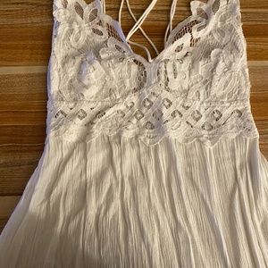 White free people flowy dress